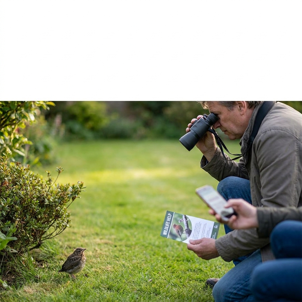 Late-spring encounters with baby birds and other young wildlife in yards