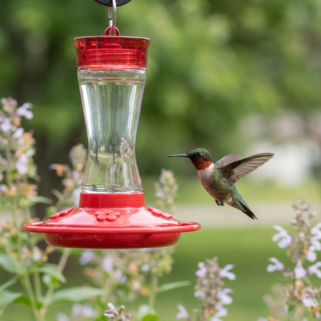 Hummingbird feeder care and hummingbird-friendly gardening in late spring