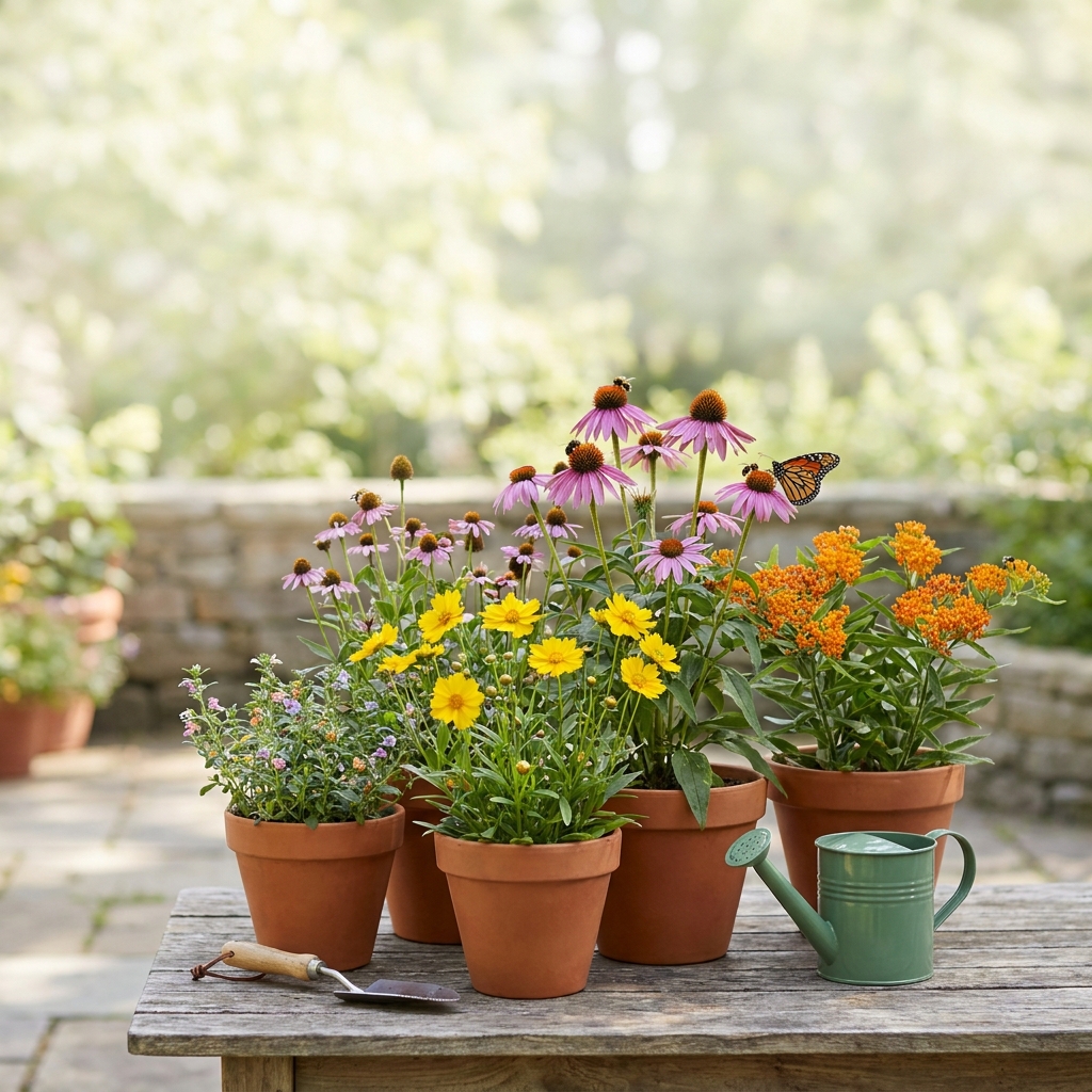 Pollinator-friendly container gardening for patios and small yards
