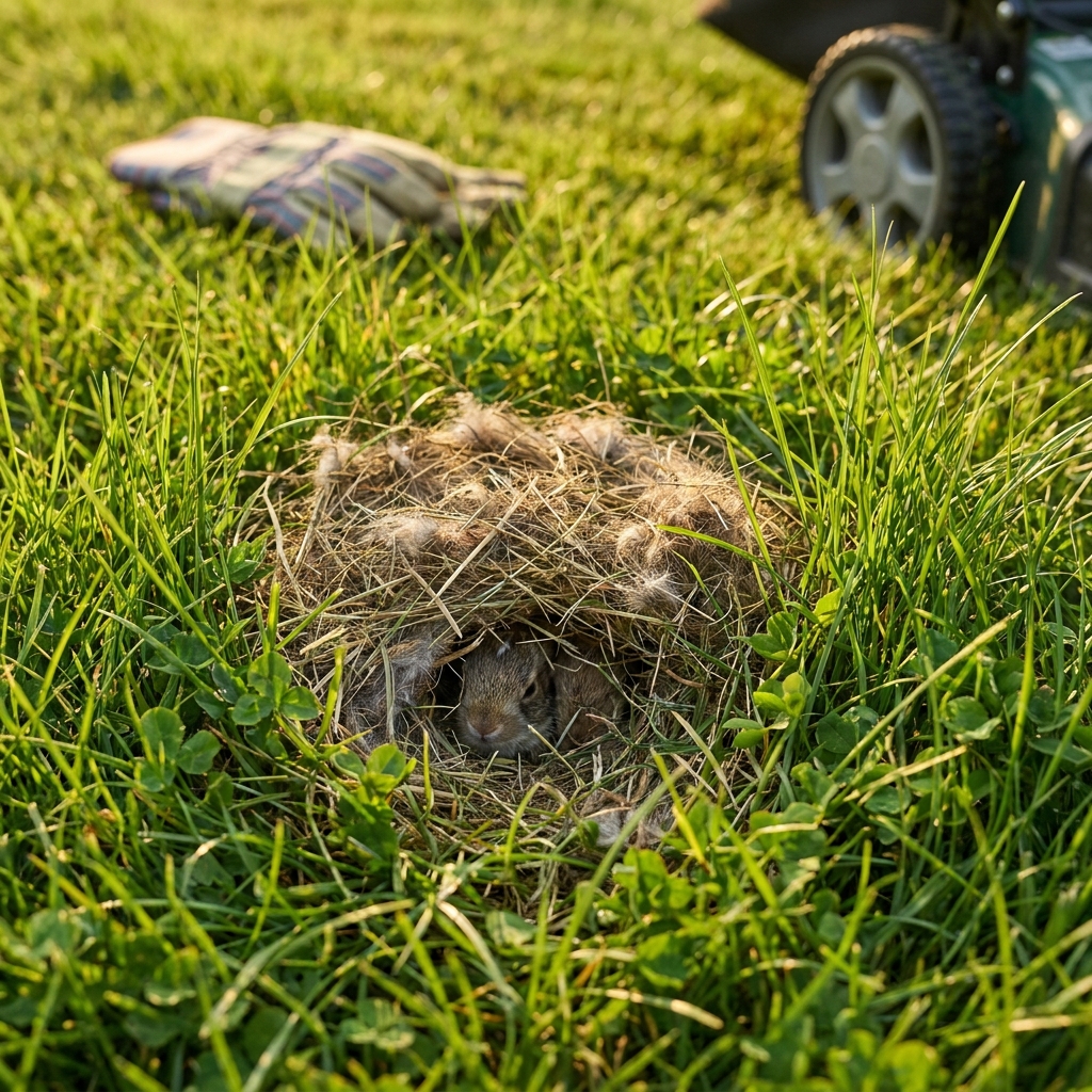 Backyard bunnies: what to do when you find a rabbit nest in the lawn
