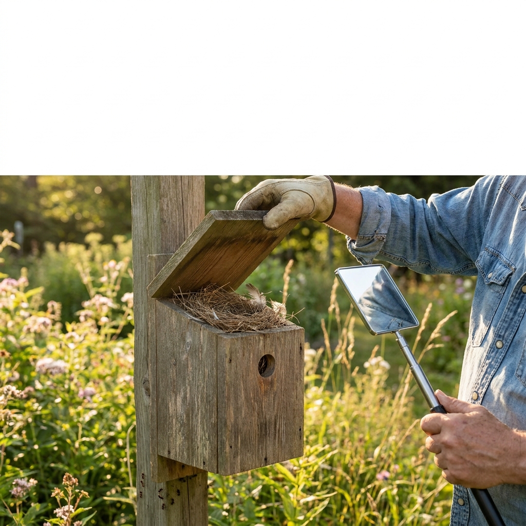 Managing backyard birdhouses and nest boxes in late June: when to check, when to stop, and summer maintenance